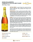 Gustave Lorentz Crémant d’Alsace Brut Rosé – Fact Sheet
