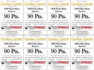2020 Gustave Lorentz Pinot Blanc Reserve – 90 points, Wine Enthusiast – Shelftalker