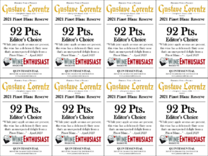 2021 Gustave Lorentz Pinot Blanc Reserve – 92 points, Wine Enthusiast – Shelftalker