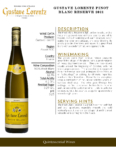 2021 Gustave Lorentz Pinot Blanc Reserve – Fact Sheet