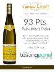 2022 Gustave Lorentz Pinot Blanc Reserve – 93 points, Tasting Panel – Accolades Sell Sheet