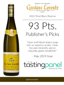 2022 Gustave Lorentz Pinot Blanc Reserve – 93 points, Tasting Panel – Accolades Sell Sheet
