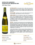 2022 Gustave Lorentz Pinot Blanc Reserve – Fact Sheet