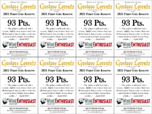 2021 Gustave Lorentz Pinot Gris Reserve – 93 points, Wine Enthusiast – Shelftalker