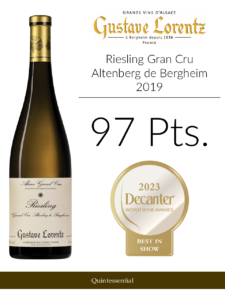 2019 Gustave Lorentz Riesling Grand Cru Altenberg de Bergheim – 97 points, Decanter  – Accolade Sell Sheet