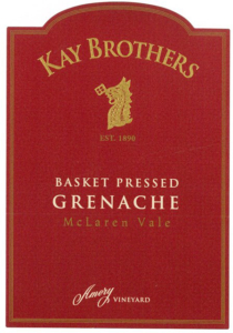 Kay Brothers Basket Pressed Grenache – Front Label – Non-Vintage