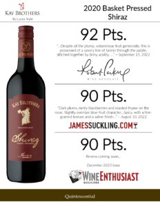 2020 Kay Brothers Basket Pressed Shiraz – Accolades Sell Sheet