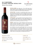 2020 Kay Brothers Basket Pressed Shiraz – Fact Sheet