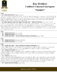 Kay Brothers Cuthbert Cabernet Sauvignon – Press Highlights