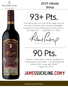 2019 Kay Brothers Hillside Shiraz – Accolades Sell Sheet