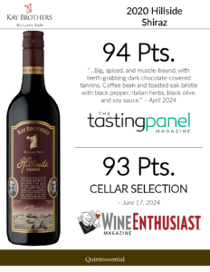 2020 Kay Brothers Hillside Shiraz – Accolades Sell Sheet