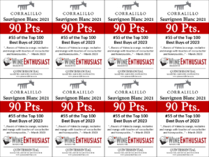 2021 Matetic Vineyards Corralillo Sauvignon Blanc – 90 points, Wine Enthusiast – Shelftalker