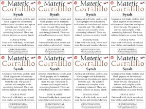 Matetic Vineyards Corralillo Syrah – Generic Shelftalker
