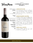 2021 TerraPura Reserva Cabernet Sauvignon – Fact Sheet