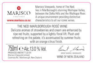 The Ned Rosé – Back Label – Non-Vintage