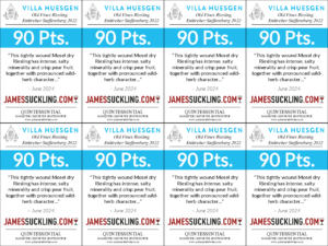 2022 Villa Huesgen Old Vines Riesling Enkircher Steffensberg – 90 points, James Suckling – Shelftalker