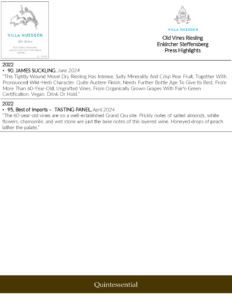 Villa Huesgen Old Vines Riesling Enkircher Steffensberg – Press Highlights