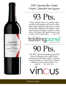 2021 Among the Giants Cabernet Sauvignon – Accolades Sell Sheet