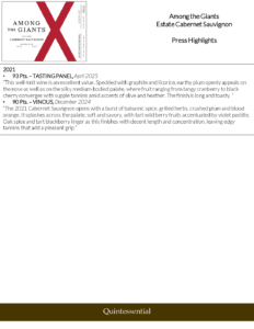 Among the Giants Cabernet Sauvignon – Press Highlights