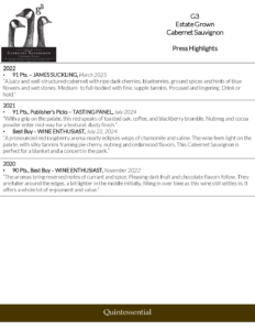 G3 Cabernet Sauvignon – Press Highlights