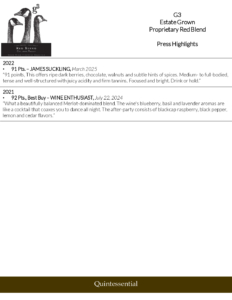 G3 Red Blend – Press Highlights
