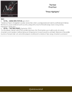 The Ned Pinot Noir – Press Highlights