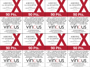 2021 Among the Giants Cabernet Sauvignon – 90 points, Vinous – Shelftalker