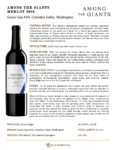2020 Among the Giants Merlot – Fact Sheet