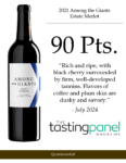 2021 Among the Giants Merlot – 90 points, Tasting Panel – Accolade Sell Sheet