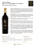 2019 Atlas Peak AVA Cabernet Sauvignon – Fact Sheet