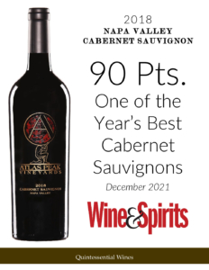 2018 Atlas Peak Napa Valley Cabernet Sauvignon – 90 points, Wine & Spirits – Accolade Sell Sheet
