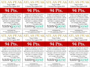 2020 Atlas Peak Napa Valley Cabernet Sauvignon – 94 points, Tasting Panel – Shelftalker