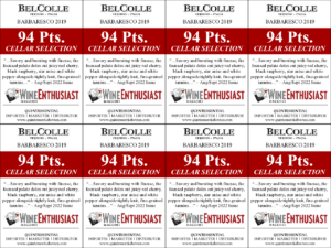 2019 Bel Colle Barbaresco DOCG – 94 points, Wine Enthusiast – Shelftalker