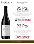 2019 Bel Colle Barbaresco DOCG Pajorè – Accolades Sell Sheet