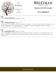 Bel Colle Barbera d’Asti Superiore Nuwanda – Press Highlights