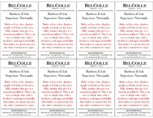 Bel Colle Barbera d’Asti Superiore Nuwanda – Generic Shelftalker