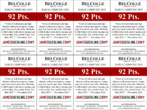 2019 Bel Colle Barolo DOCG Simposio – 92 points, James Suckling – Shelftalker