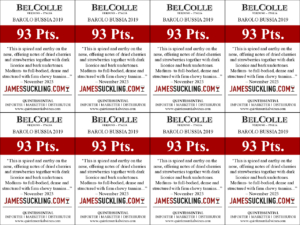 2019 Bel Colle Barolo Bussia – 93 points, James Suckling – Shelftalker