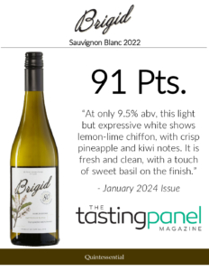 2022 Brigid Sauvignon Blanc – 91 points, Tasting Panel – Accolade Sell Sheet