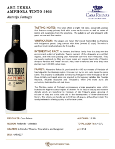 2022 Art.Terra Amphora Red – Fact Sheet