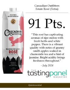 Cascadian Outfitters Rosé 1L Tetra – 91 points, Tasting Panel – Accolade Sell Sheet