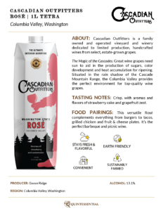 Cascadian Outfitters Rosé 1L Tetra – Fact Sheets