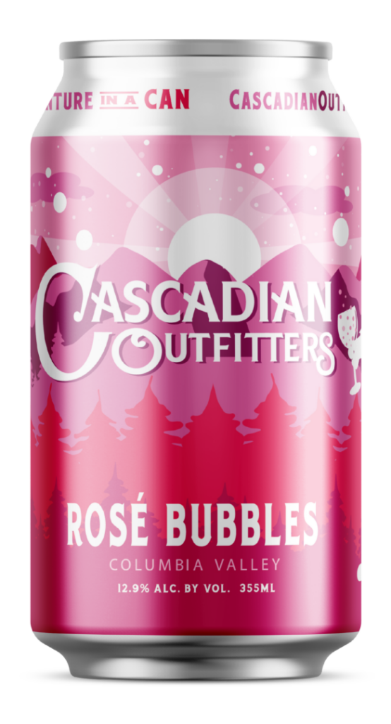 Cascadian Outfitters Rosé Bubbles 335mL Can bottle image