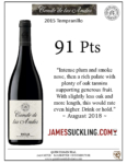 2015 Conde de los Andes Tempranillo – 91 points, James Suckling – Accolade Sell Sheet