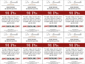 2019 Cortonesi La Mannella Rosso di Montalcino – 91 points, James Suckling – Shelftalker