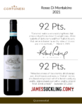 2021 Cortonesi La Mannella Rosso di Montalcino – Accolades Sell Sheet