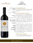 2021 Cortonesi Lèonus Toscana IGT – Fact Sheet
