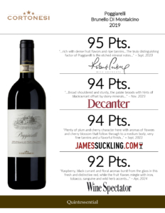 2019 Cortonesi Poggiarelli Brunello di Montalcino – Accolades Sell Sheet