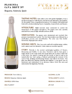 Florinda Cava Brut – Fact Sheet