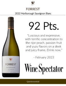2022 Forrest Wines Sauvignon Blanc – 92 points, Wine Spectator – Accolade Sell Sheet
